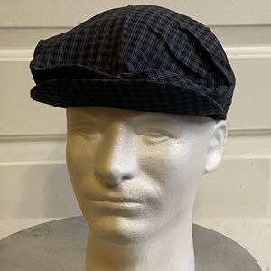 Men's Black Checkered Flat Cap